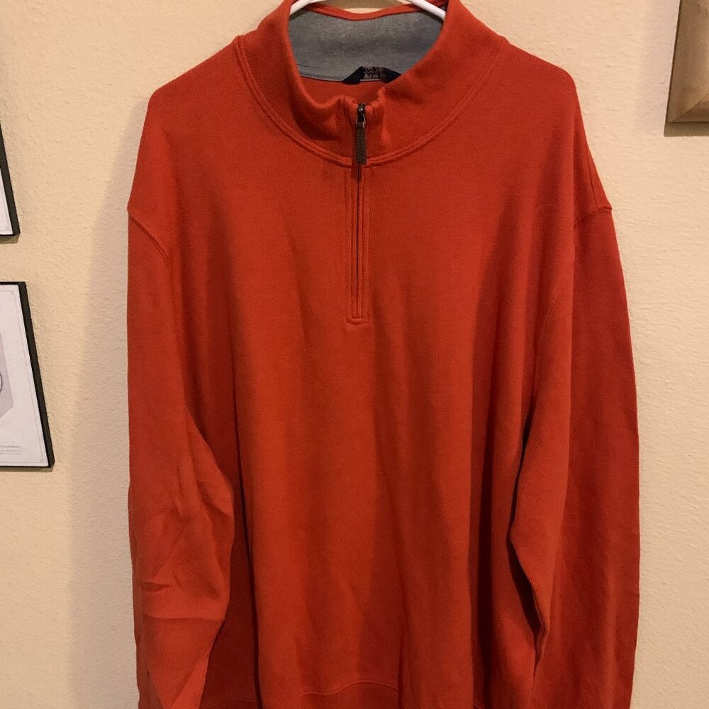 Lands End Bedford Quarter Zip Sweater 3XL NWOT